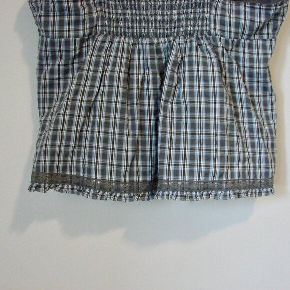 Aerie Blue Plaid Tank Top - Picture 16 of 16